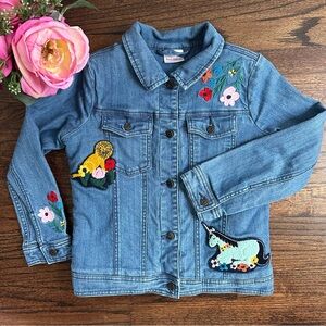 Hanna Andersson Sherpa lined denim jacket, size 140/10US